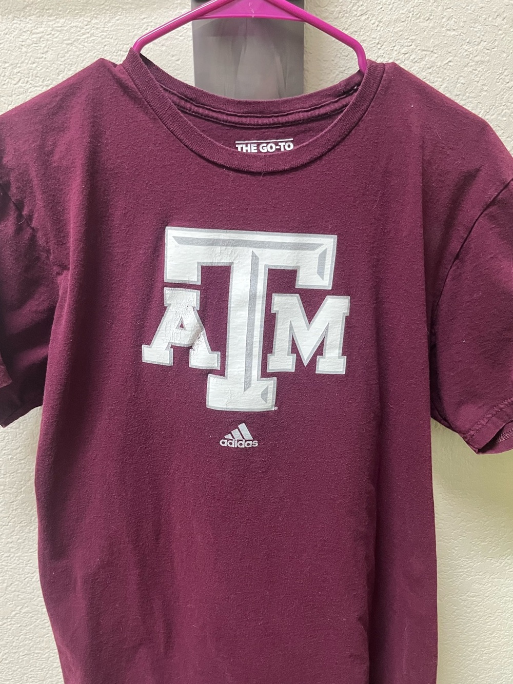 Adidas Texas A&M Maroon Short Sleeve Tee